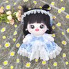 niannyyhouse 20cm Plush Doll Clothes Blue Dress Headwear 8in Soft Stuffed Plush Toy Accessories Dress Up