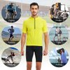 CATENA Men's Cycling Jersey Short Sleeve Shirt Running Top Moisture Wicking Workout Sports T-Shirt Yellow