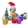 HKLMRO 22Pcs Doll House Christmas Decoration Fake Light String Hat Wreath Mini Tree Gift Boxes Dollhouse 1:12 Toyhouse Miniature Model Pretend DIY Fairy Figurines Garden Hanging Ornaments Party