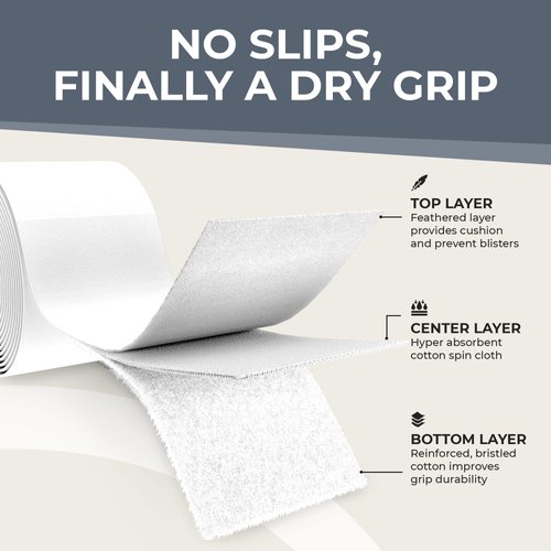 ADV Dry Tennis Overgrip Tape - 12-Pack - FeltTac Tennis Racket Grip Tape - Ultra Absorbent Tennis Grip Tape - High Velvety Comfort Tennis Racket Grips - Pro Tested & Designed Tennis Grips Overgrip