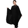 PERFEHAIR Barber Hair Cutting Cape - Black Salon Haircut Gown, 55" x 59", 5.8 Ounces, Super Silky Smooth Texture
