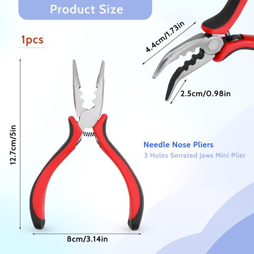 Multi Functional Hair Extensions Pliers Tool Hair Extension Pliers for Beads with 3 Holes Hair Extensions Opener and Removal for Feather Extension Closer Tool Kit