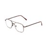 Calabria 8151 Mens 50mm Metal Aviator Reading Glasses Brown Full Lens Power+1.50