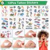 Winrayk 12 Set Soccer Party Favors Sports Birthday Supplies Kids, Non Woven Gift Bags Slap Bracelet Keychain Tattoo Sticker Boys Gift Toy Soccer Pinata Filler Goodie Bag Stuffers Soccer Party Supplies