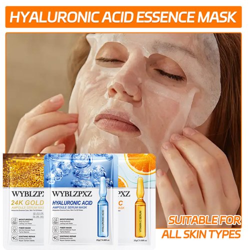 WYBLZPXZ 12 Pack Premium Moisturizing Face Sheet Mask,Gentle Facial Masks for All Skin Types,Long Lasting Hydrating Face Mask Skin Care for Men & Women