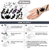 100 PCS Bat Halloween Temporary Tattoos Birthday Party Decorations Supplies Favors Scary Halloween Bats Cute Decor Tattoo Stickers Gifts for Game Boys Girls Classroom School Prizes Reward