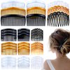 27 Pieces Hair Side Combs French Twist Hair Comb Lightweight Plastic 11/25/29 Teeth Comb Hair Clips for Women Girls(Classic)