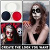 3PCS Clown Makeup Kit Black White Red Face Body Paint Professional Oil Based Body Face Paint Foundation Makeup for Adults Halloween Special Effects SFX Zombie Clown Vampire Skeleton Makeup Kit