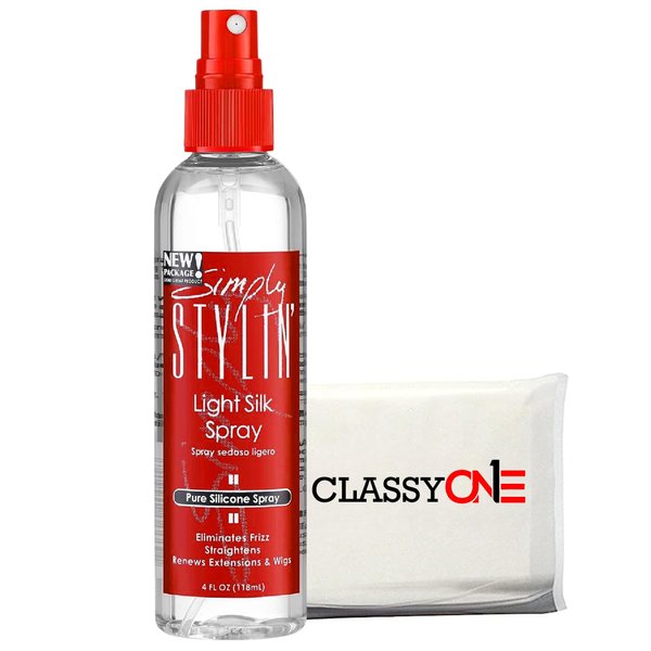 CLASSYONE Simply Stylin Anti Frizz Hair Protectant and Detangler for Women Bundled Pocket Tissue Pack