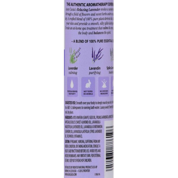 Aura Cacia Aromatherapy Bath, Body & Massage Oil, Lavender Harvest - 8 Ounce