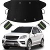 Sompaty Windshield Cover for Ice and Snow, Frost Guard Windshield Snow Cover, Performance Brake Kits with Side Mirrors Cover, Fits Most Cars, Trucks, Vans, SUVs and More 87 x 56 inches, Black