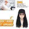 Goddess Box Braids Braiding Hair Baseball Cap Hat Wig Bohemian Curly Ends Box Braids Hat with Braided Hair Extensions for Black White Women Synthetic Braids Hat Wig with Hair Attached (16inch, 1B)