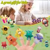 Kiddisie 10 PCS Rubber Animal Finger Puppets for Toddlers Finger Hands Party Toys for Kids Adults Party Favors Goodie Bag Fillers