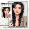 2Pcs Braided Ponytail Extensions with Hair Ties Soft Synthetic Hair Pieces Straight Wrap Around Hair Extensions Pony Tail Hairpieces Accessories for Women Daily Wear 16 Inch (Natural Black)