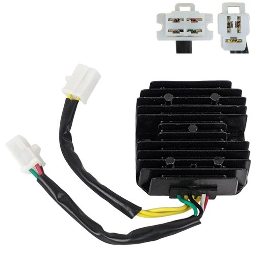 RedCap 7 Wire Voltage Regulator DC Rectifier Dual-Plug GY6 150cc for ATV Scooter Go Kart Compatible with Gator 150F2 Gator 150F Jonway TaoTao Roketa BMS SunL Tank Baja Chinese Models
