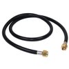 DOZYANT 5 Feet Propane Hose Extension with 3/8" Female Flare on Both Ends, Flexible Propane Gas Line Pipe for RV, BBQ Grill, Propane Tank, Heater and More