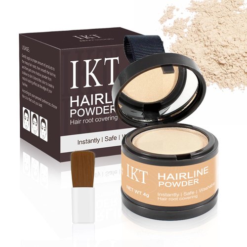 PasaRose Hairline Powder,Quickly Covers Hair Loss,Hair Root Touch-Up Powder,Covers Hair Roots, Eyebrows and Men's Beard Line,Hairstyles For Women & Men,Long-Lasting Formula (Light Gold）