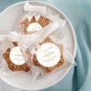 Andaz Press Personalized Round Circle Wedding Favor Gift Labels Stickers, Metallic Gold Ink, Thank You for Celebrating with US, 40-Pack, Custom Made Any Name