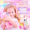 Unicorns Gifts for Girls Kids Toys 3 4 5 6 7 8 9 10 Years Old with 12PCS Unicorn Plush /Locked Diary/Glowing Blanket/Eye Mask/Crossbody Bag/Mirror 12PCS Teen Girl Birthday Christmas Unicorn Toy