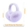 Yedilen Women Winter Ear Muffs Soft Faux Fur Headband Earmuffs Foldable Cute Ear Warmers For Cold Weather (Black)