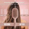 TADA Natural Beauty Hair Brush Detangler for Curly, Thick, Wavy, and Thin Hair - Ventilation Holes for Quick Drying and Styling, Detangler Brush for Women, Men, Kids (4 Colors) (Mauve)
