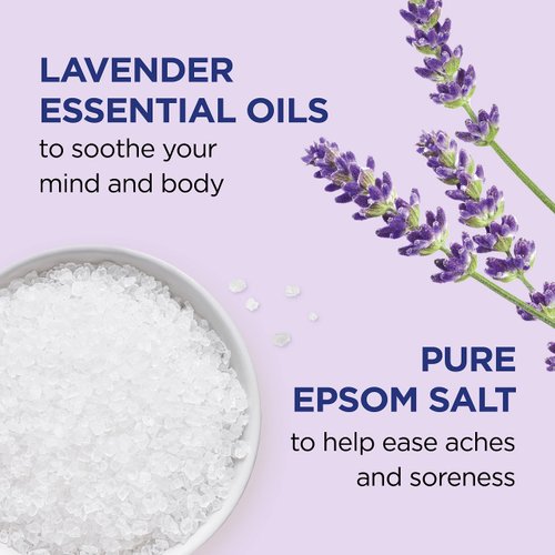 Dr Teal's Lavender Essential Oil Epsom Salt and Foaming Bath Sampler Set, 2 Piece