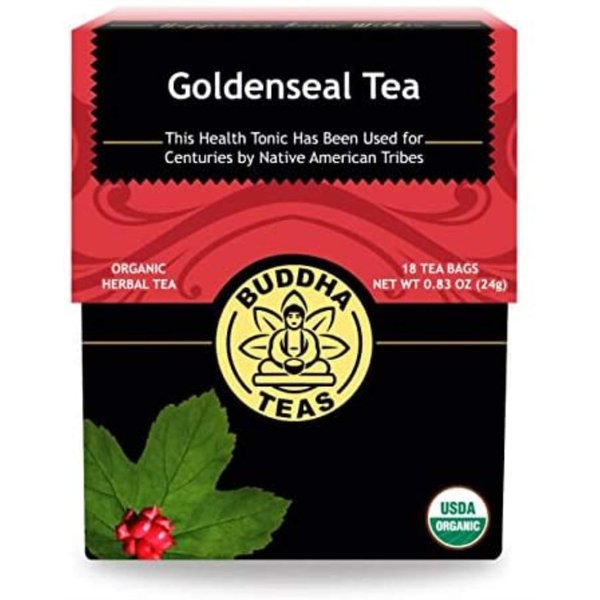 Buddha Teas Organic Goldenseal Tea - OU Kosher, USDA Organic, CCOF Organic, 18 Bleach-Free Tea Bags