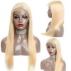 DACHIC 613 Blonde Lace Front Wigs Human Hair 13x4 HD Blonde 613 Lace Frontal Wigs 150% Density Brazilian Straight Human Hair Wigs for Women Free Part with Baby Hair 24 Inch
