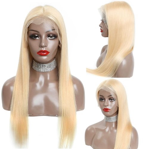 DACHIC 613 Blonde Lace Front Wigs Human Hair 13x4 HD Blonde 613 Lace Frontal Wigs 150% Density Brazilian Straight Human Hair Wigs for Women Free Part with Baby Hair 24 Inch