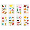 24 Sheets Pool Beach Temporary Tattoos, Birthday Decorations Summer Party Favors