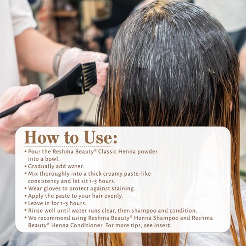 Reshma Beauty Classic Henna Hair Color | 100% Natural, For Soft Shiny Hair | Henna Hair Color, Gray Coverage| Ayurveda Hair Products (Original, Pack Of 1)