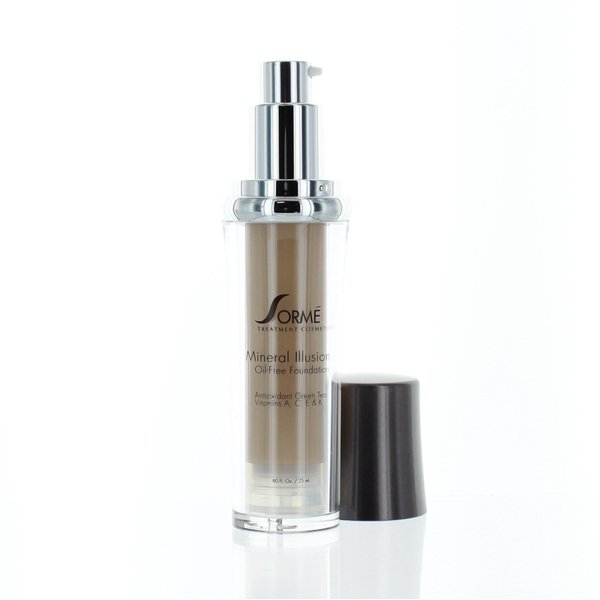 Sorme Mineral Illusion Foundation - Oil Free Liquid Foundation with non-chemical sunscreen protection, 25 ml