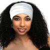 CAKURE Wide Headbands Black Stylish Hairband Thick Stretchy Head Wraps Elastic Turban SweatBands Hair Fashion Bands for Women and Girls Pack of 4 (Type D)