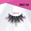 SWINGINGHAIR Lashes, 3D Eyelashes 19mm Natural False Eyelashes Siberian 3D Lashes Natural Look Eyelashes Hand-made Fluffy Volume Lashes 1 Pair