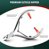 FVION Cuticle Clippers - Precision Cuticle Cutter, Extremely Sharp Cuticle Scissors, Stainless Steel Nail Cuticle Remover, Cuticle Nipper, and Professional Manicure Tool (4mm Jaw)