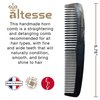 Altesse 11301 Horn Comb Wide Tooth Comb and Fine Tooth Comb with Smooth Rounded Teeth for Thick or Thin Hair. Antistatic Mini Comb Hair Comb for Men and Bone Comb for Women (5.7") Handmade in France
