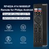 NH800UP IR Remote Control for Philips Smart TV, RF402A-V14 Remote Fit for Philips Android Smart 4K Ultra HD Smart LED TV NH800UP URMT47CND0 BT800 URMT26RST004, No Voice Function