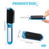 Mini Hair Brush,2 Pcs Folding Hair Brush Travel Hair Brush Compact Hair Brush with Mirror for Women Girls,Massage Comb Pocket Hair Comb for Travel. Gym, Trip, Purse, Swimming (Blue & Green)