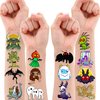 100PCS Cute Cryptid Temporary Tattoos Stickers Theme Birthday Party Decorations Supplies Favors Decor Cool Bigfoot Mothman Yeti Tattoo Gifts For Kids Adults Boys Girls School Prizes Halloween Carnival
