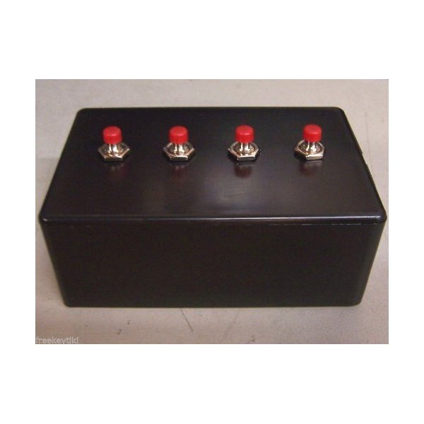 Four 4 Switch Hydro Switchbox (Plastic Box for Project Hobby Model Cars Trains)