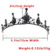 Aceorna Black Crowns and Tiaras Crystal Rhinestones Pricess Crowns Bride Wedding Crown for Women and Girls Decorative Bridal Pricess Tiaras Hair Accessories for Halloween Costume Prom Birthday