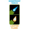 Flame-N-Torch Dual Butane Lighter with Windproof Torch and Soft Lighter Flames - Black