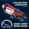 Socokin 3S Lipo Battery 7600mAh 11.1V 120C with EC5 Connector Hard Case for RC Car RC Vehicles RC Boat RC Racing Truck Helicopter Airplane RC Model（2 Pack）