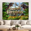 Dinosaur Happy Birthday Banner Backdrop Tyrannosaurus Rex Triceratops Jungle Dinosaur Themed Background Decor for Boys Girls Birthday Party Favors Decorations Supplies 72x43in-BECKTEN