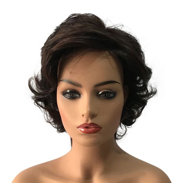 Wiginway Women Wigs Medium Wavy #2-33 Dark Brown Wigs Synthetic Wig Toupee Remy Hair Wigs Colored 8 Inch