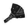 Motique Accessories Black Wide and Stretchy Bandana Headwrap