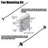 ORAEVY Fan Mounting Kit, Electric Radiator Fan Plastic rods Installation Kit Compatible Mount Hold Radiator Spal Fan, Electric Cooling Fan and Transmission Cooler