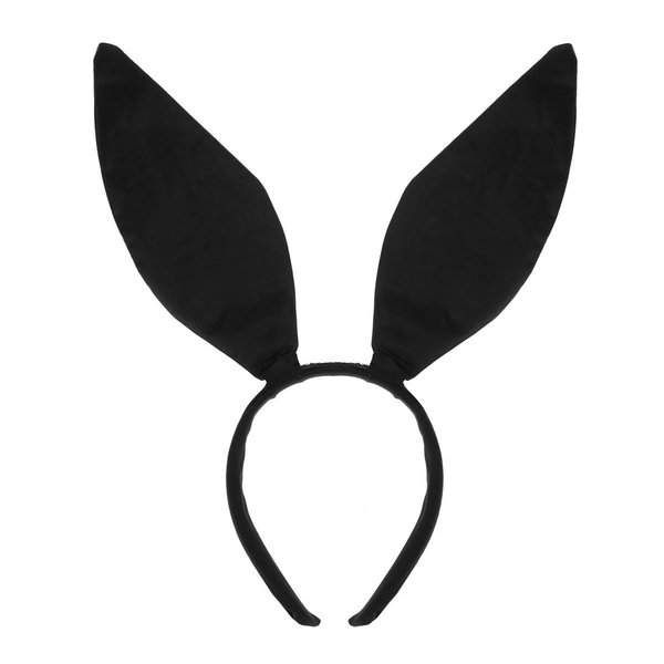 LKQBBSZ Black Bunny Ears Cosplay for Easter, Cute Bunny Rabbit Ears Halloween Costume Halloween Party Accessories for Adult