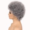 G&T Wig Afro Puff Wigs for Black White Women, Afro Curly Wigs Dark Roots Natural Looking Full Wigs for Daily Party Use(1B/Grey)