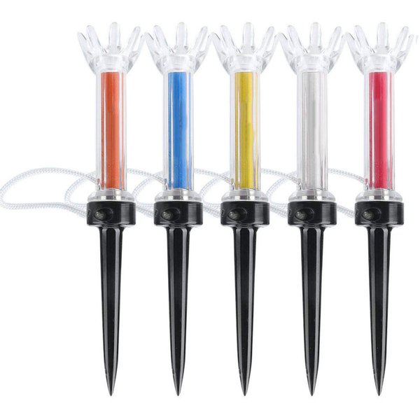 Golf Tees, 5Pcs Flexible Magnetic Plastic Golf Tee Reusable Elastic Recovery Golf Training Practice Tool Accessory(90mm)